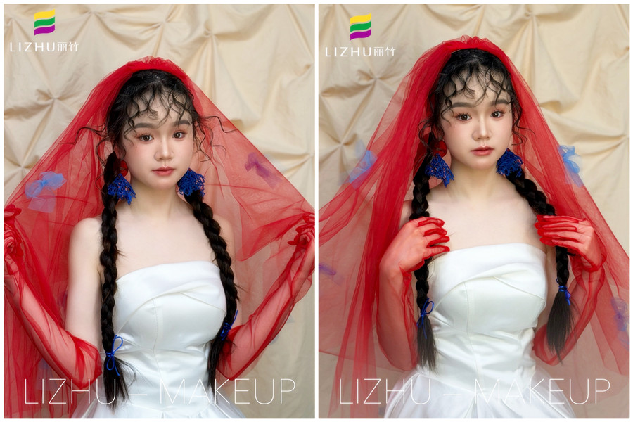 小眾新娘造型，廣西彩妝造型學(xué)校課堂作品